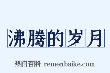沸腾的岁月是什么意思的图片